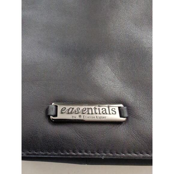 Easentials by Etienne Aigner Black Leather/ Textile Shoulder Crossbody & Wallet - Picture 3 of 10